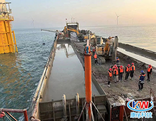 海上風電維護樁專用固化劑施工現場